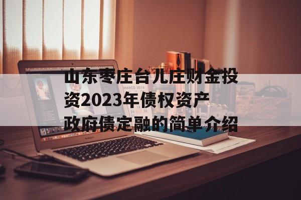 山东枣庄台儿庄财金投资2023年债权资产政府债定融的简单介绍