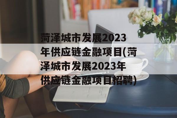 菏泽城市发展2023年供应链金融项目(菏泽城市发展2023年供应链金融项目招聘)