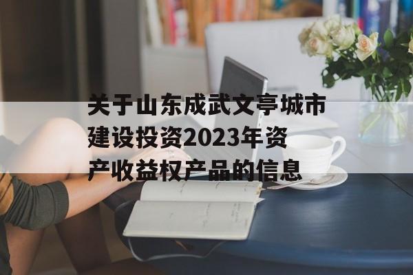 关于山东成武文亭城市建设投资2023年资产收益权产品的信息