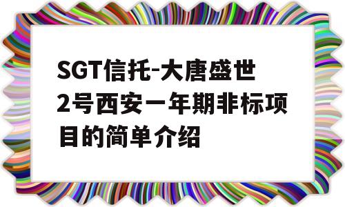 SGT信托-大唐盛世2号西安一年期非标项目的简单介绍